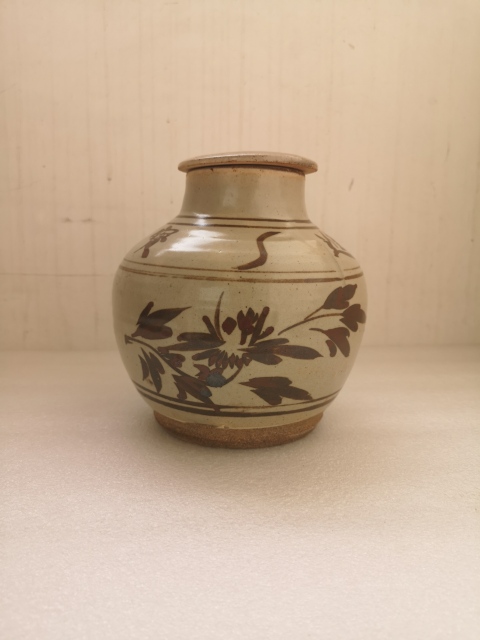 古玩陶瓷磁州窯吉語(yǔ)紋攢錢(qián)罐拍賣(mài)，當(dāng)前價(jià)格999元