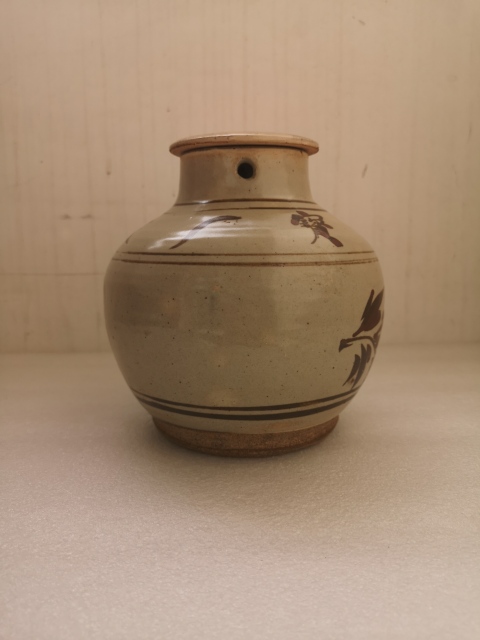 古玩陶瓷磁州窯吉語(yǔ)紋攢錢(qián)罐拍賣(mài)，當(dāng)前價(jià)格999元