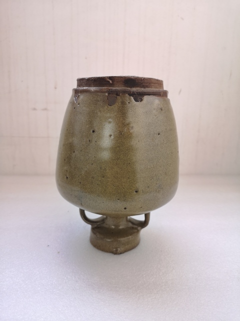 古玩陶瓷磁州窯茶葉末釉雙系流口壺拍賣,當前價格680元