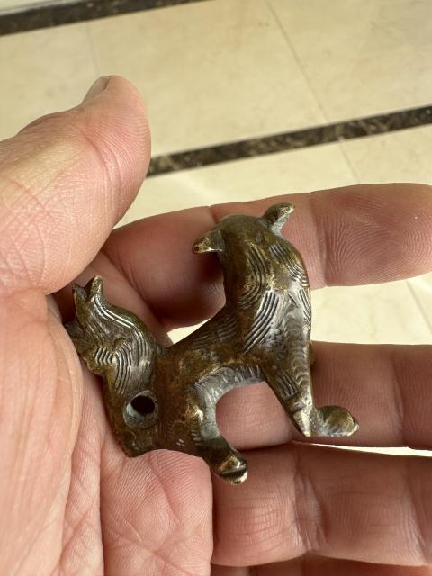 古玩銅器山西侯馬百姓家收的銅獅子拍賣，當(dāng)前價(jià)格666元