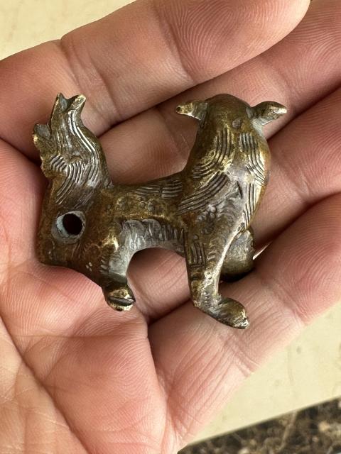 古玩銅器山西侯馬百姓家收的銅獅子拍賣，當(dāng)前價(jià)格666元