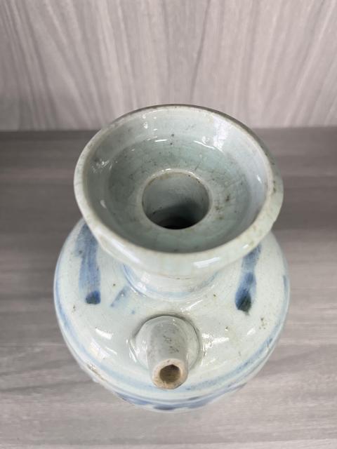 古玩陶瓷明崇禎  青花花卉紋花澆拍賣，當前價格800元