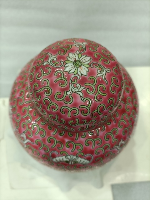 古玩陶瓷花間壽字紋彩繪罐拍賣,當前價格880元