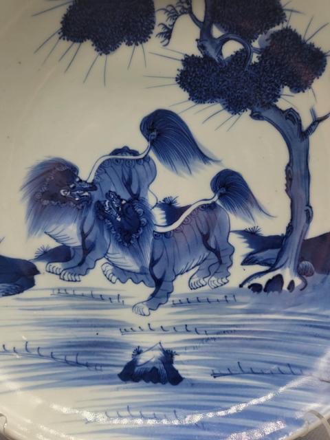 古玩陶瓷雍正青花事事如意圖大盤拍賣，當前價格15000元