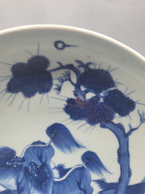 古玩陶瓷雍正青花事事如意圖大盤拍賣，當前價格15000元