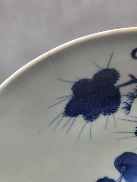 古玩陶瓷雍正青花事事如意圖大盤拍賣，當前價格15000元