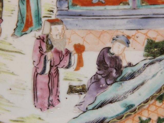 古玩陶瓷清咸豐?廣彩庭院人物故事紋盤（精品）拍賣，當(dāng)前價格1788元