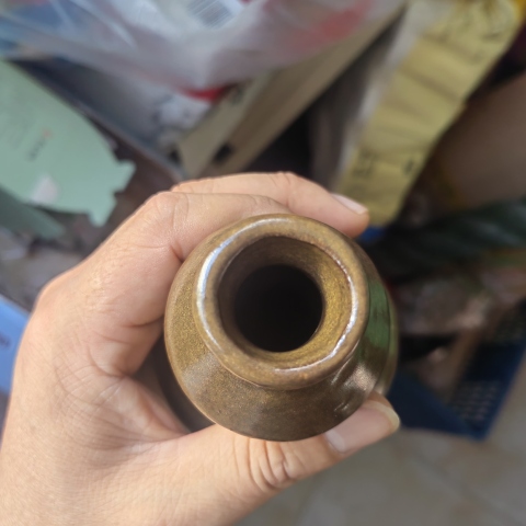 古玩陶瓷褐釉葫蘆瓶拍賣，當前價格1900元