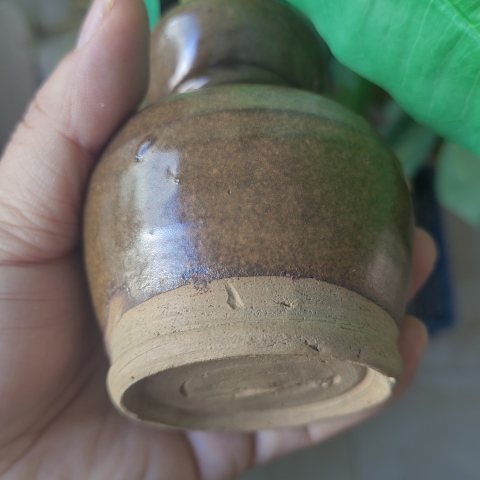 古玩陶瓷褐釉葫蘆瓶拍賣，當前價格1900元