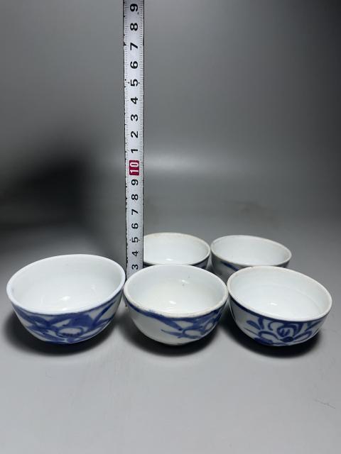 古玩陶瓷青花花卉紋杯拍賣，當前價格350元