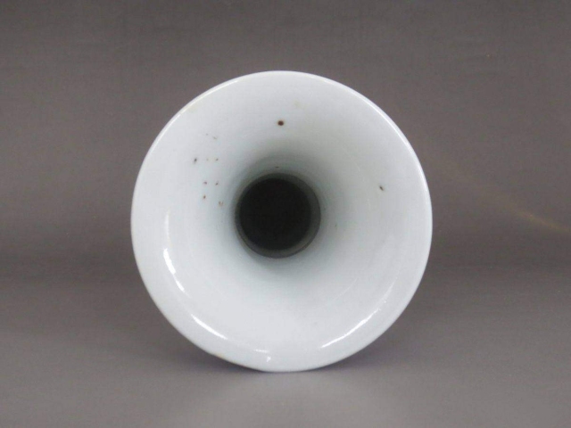 古玩陶瓷青花留白冰梅紋花觚拍賣,當前價格4588元