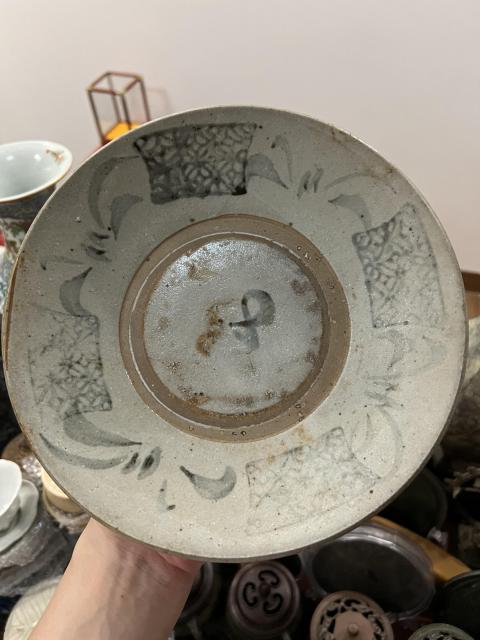 古玩陶瓷清代青花盤拍賣,當前價格199元