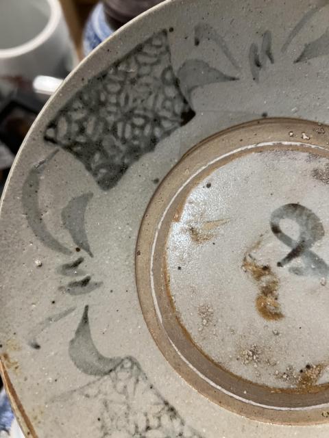 古玩陶瓷清代青花盤拍賣,當前價格199元