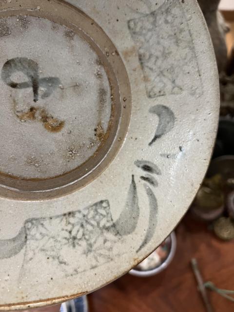 古玩陶瓷清代青花盤拍賣,當前價格199元