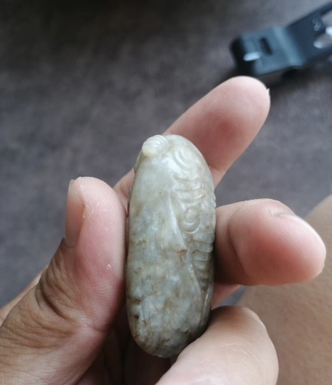 古玩玉器明末清初 和田玉雕“蟬形”佩拍賣,當前價格6500元