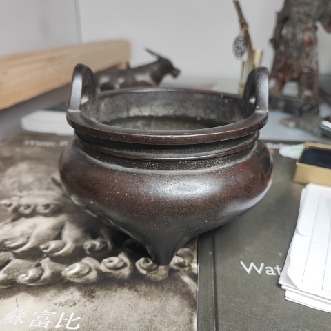 古玩銅器明晚期沖天耳鬲式爐拍賣，當前價格28000元