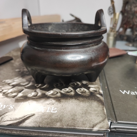 古玩銅器明晚期沖天耳鬲式爐拍賣，當前價格28000元
