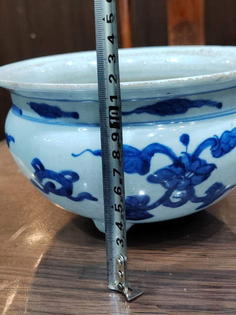 古玩陶瓷清康熙青花花間八寶紋香爐拍賣，當前價格5500元