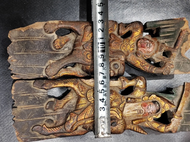 古玩雜項(xiàng)桃源工漆金木雕戲曲人物一對(duì)拍賣,當(dāng)前價(jià)格680元