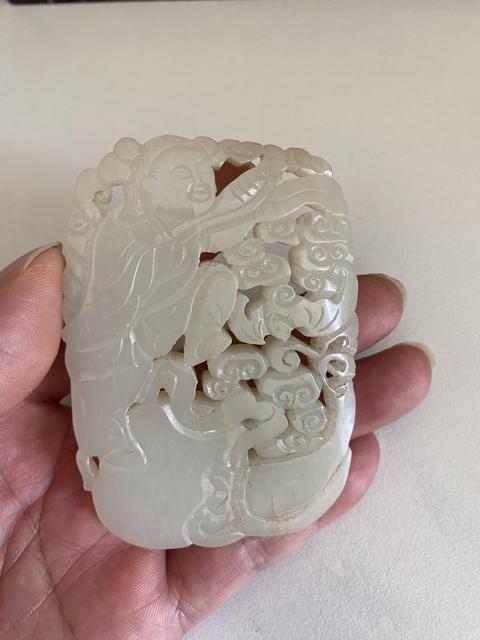 古玩玉器和田玉雕“如意童子佩”拍賣,當(dāng)前價格1380元