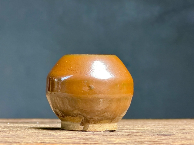 古玩陶瓷元代紫金釉精品雞心罐拍賣，當前價格1680元