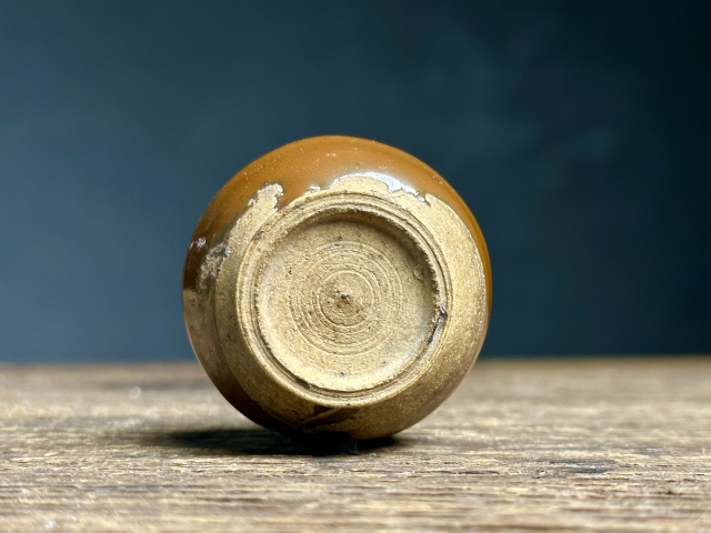 古玩陶瓷元代紫金釉精品雞心罐拍賣，當前價格1680元