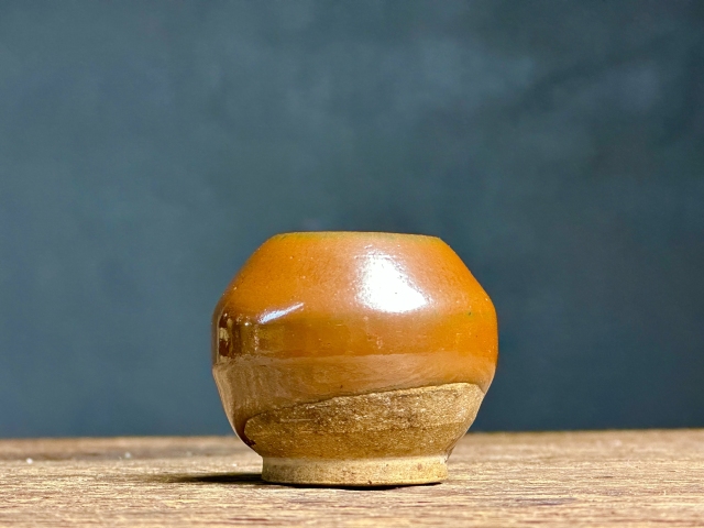 古玩陶瓷元代紫金釉精品雞心罐拍賣，當前價格1680元