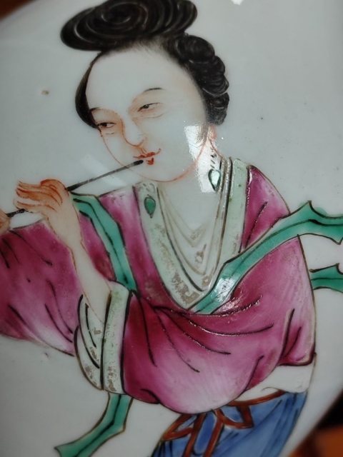 古玩陶瓷【精品】吹簫引鳳人物故事粉彩觀音瓶拍賣，當(dāng)前價格6000元