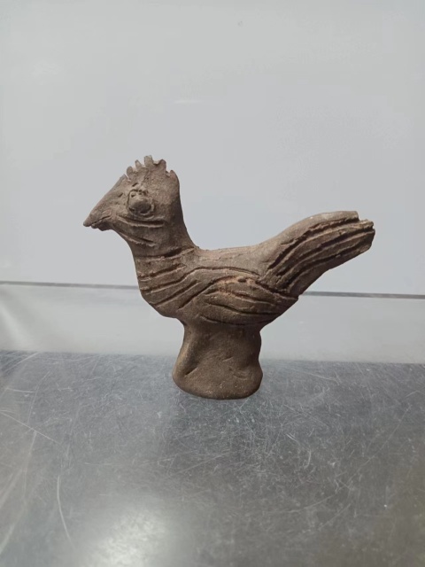 古玩陶瓷漢代灰陶公雞玩具擺件拍賣，當前價格1200元
