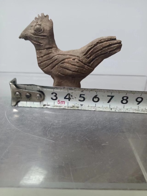 古玩陶瓷漢代灰陶公雞玩具擺件拍賣，當前價格1200元
