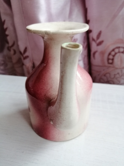 古玩陶瓷吹紅釉無柄壺拍賣，當(dāng)前價(jià)格299元
