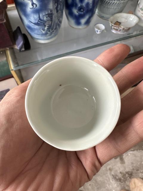 古玩陶瓷清晚·青花釉里紅螃蟹紋杯真品鑒賞圖