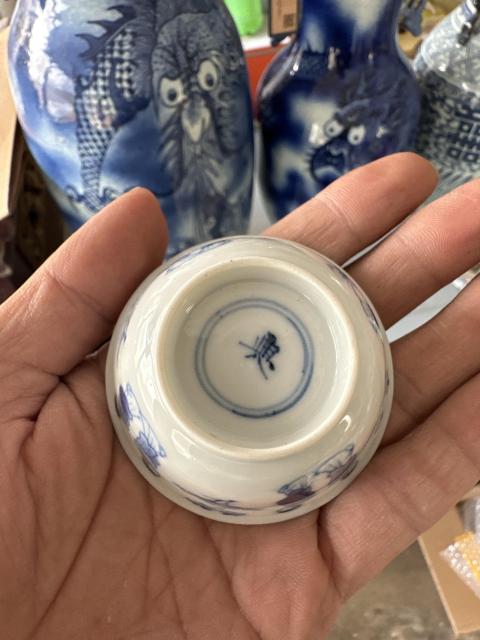 古玩陶瓷九女薄胎青花人物杯拍賣，當前價格6500元