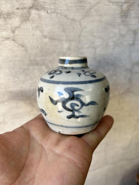 古玩陶瓷晚明青花罐拍賣,當(dāng)前價格355元