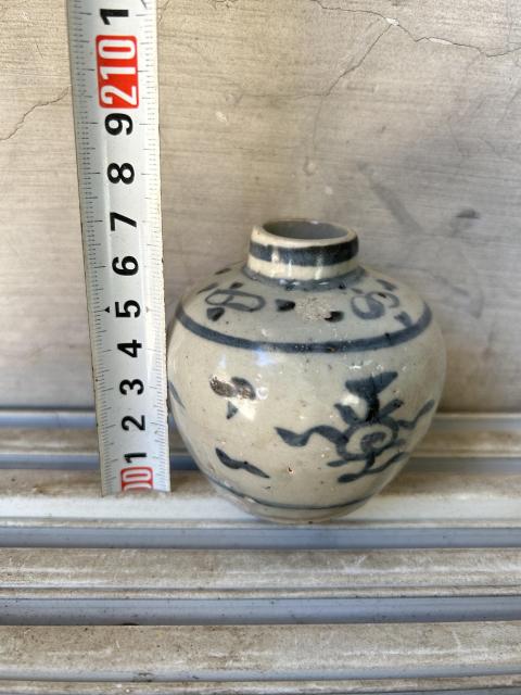 古玩陶瓷晚明青花罐拍賣,當(dāng)前價格355元