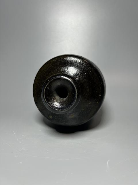 古玩陶瓷明代.黑釉弦紋梅瓶拍賣，當前價格1280元