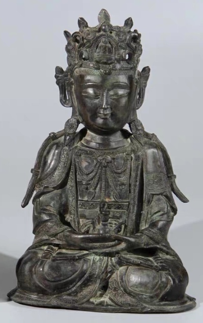古玩銅器明漢傳佛造像拍賣，當(dāng)前價(jià)格98500元