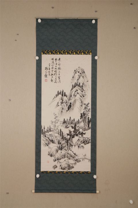 古玩字畫民國張人杰（張靜江）山水立軸拍賣，當前價格15000元