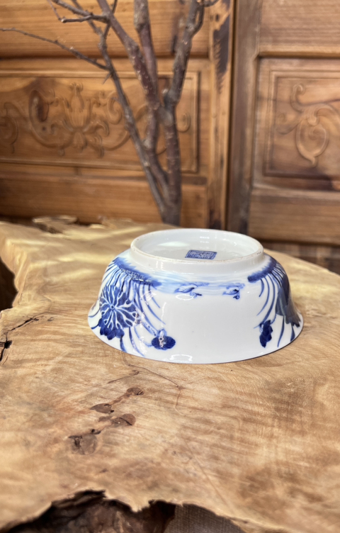 古玩陶瓷【精品·細路】青花滿池矯紋撇口碗拍賣,當前價格4500元