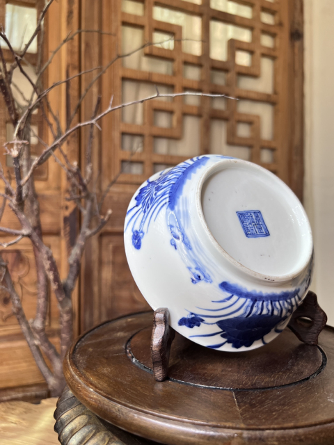 古玩陶瓷【精品·細路】青花滿池矯紋撇口碗拍賣,當前價格4500元