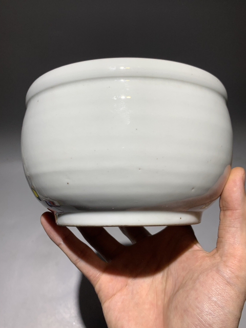 古玩陶瓷精美白釉大缽式香爐拍賣,當前價格2888元