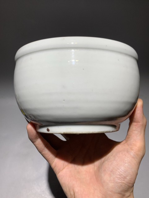 古玩陶瓷精美白釉大缽式香爐拍賣,當前價格2888元