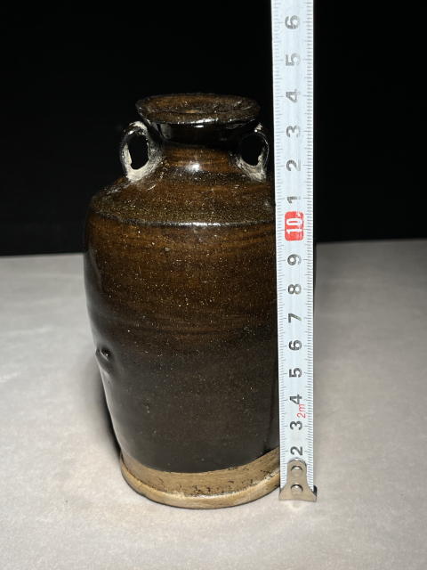 古玩陶瓷明代茶葉末釉雙系罐拍賣，當前價格0元