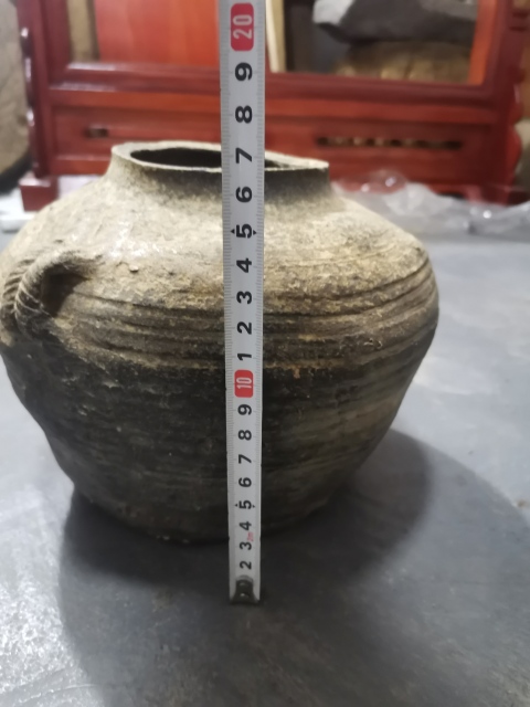 古玩陶瓷釉陶雙耳罐拍賣，當(dāng)前價(jià)格200元