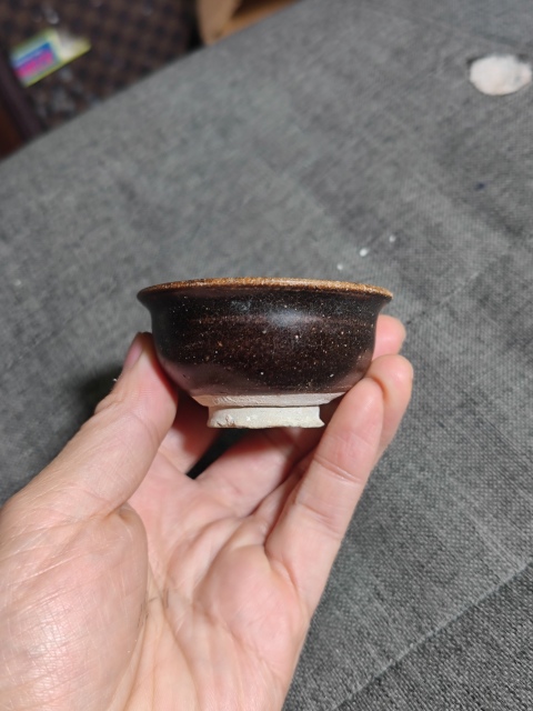 古玩陶瓷元代 吉州窯黑釉撇口杯拍賣，當(dāng)前價格680元