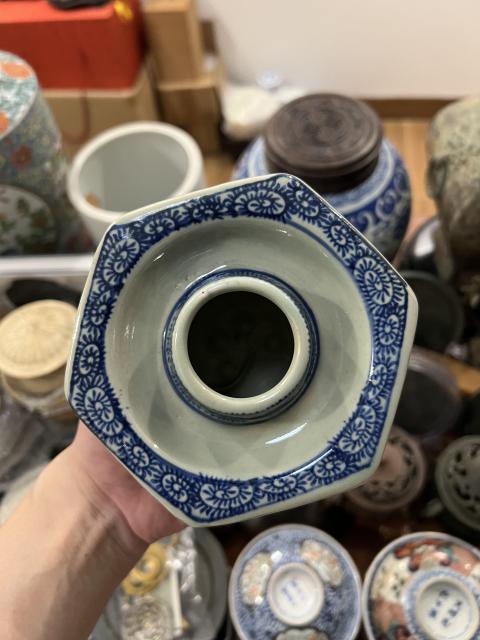 古玩陶瓷民國(guó)青花杯承拍賣,當(dāng)前價(jià)格399元