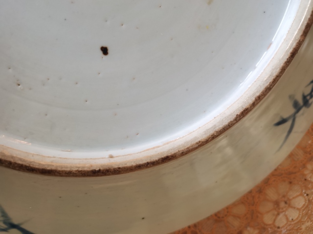 古玩陶瓷青花富貴白頭大盤拍賣,當前價格6500元