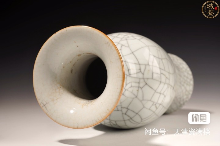 古玩陶瓷哥釉觀音瓶拍賣，當(dāng)前價(jià)格20000元