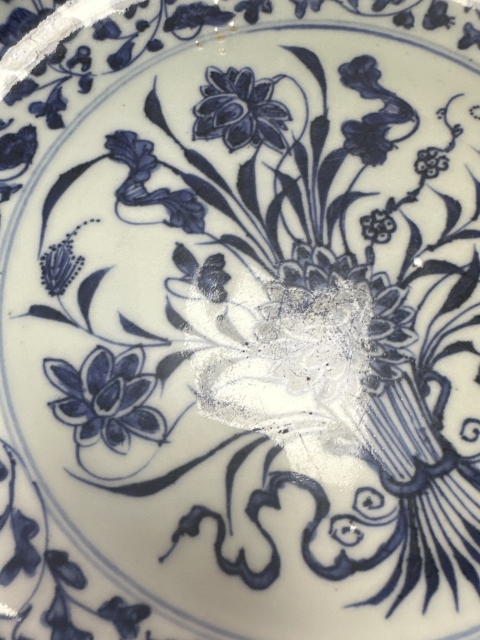 中国美術 清代 青花纏枝蓮紋大罐（晚清青花西番莲缠枝莲将军罐