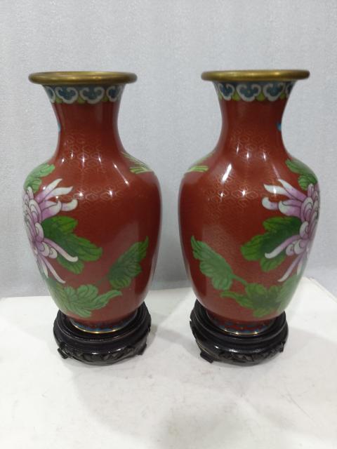 古玩雜項景泰藍銅瓶拍賣，當前價格1680元